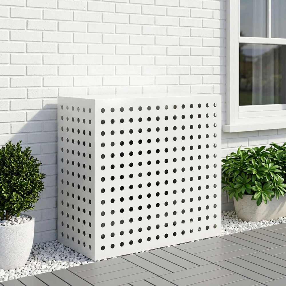 Kondicionierių uždangalas Balta 110 x 50 x 105 cm Plienas