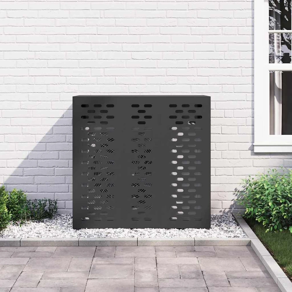 Kondicionierių uždangalas Juoda 110 x 50 x 105 cm Plienas