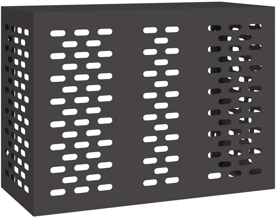 Kondicionierių uždangalas Juoda 110 x 50 x 80 cm Plienas