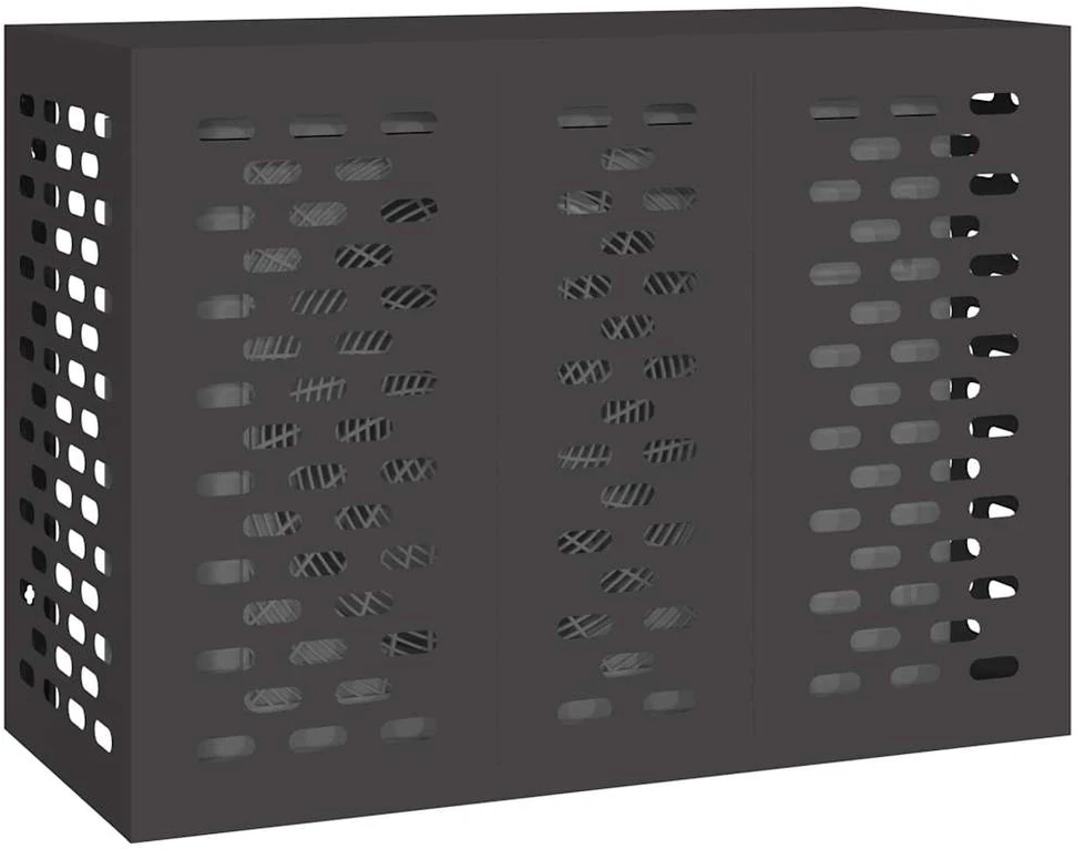 Kondicionierių uždangalas Juoda 110 x 50 x 80 cm Plienas