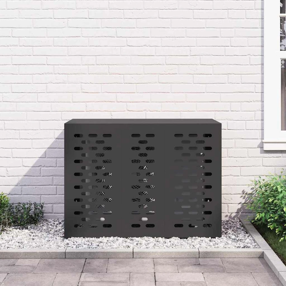 Kondicionierių uždangalas Juoda 110 x 50 x 80 cm Plienas