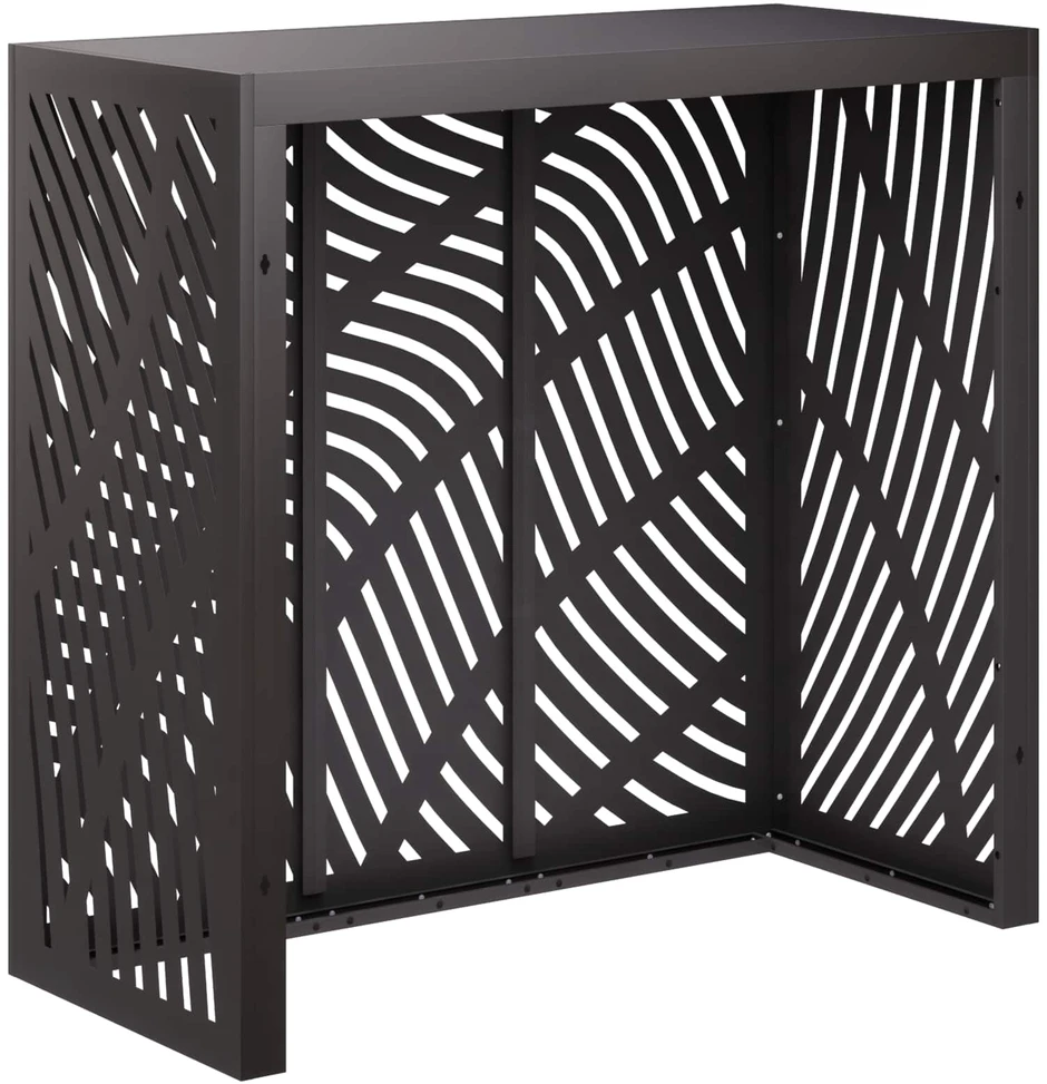 Kondicionierių uždangalas Juoda 110 x 50 x 105 cm Plienas