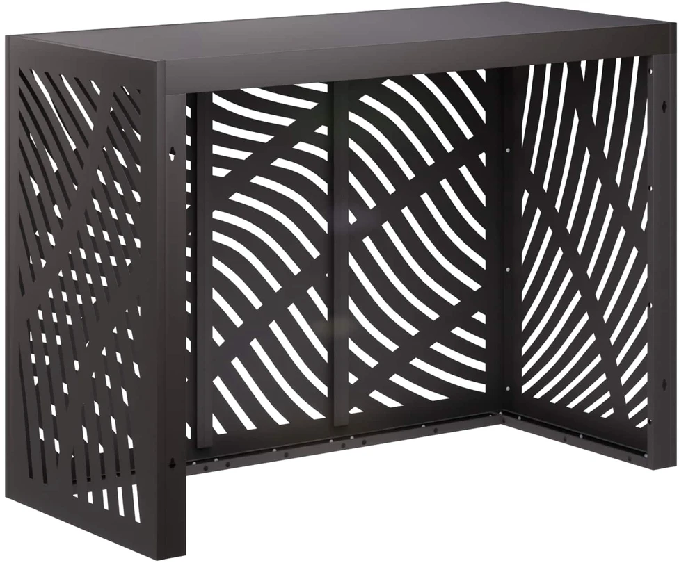 Kondicionierių uždangalas Juoda 110 x 50 x 80 cm Plienas