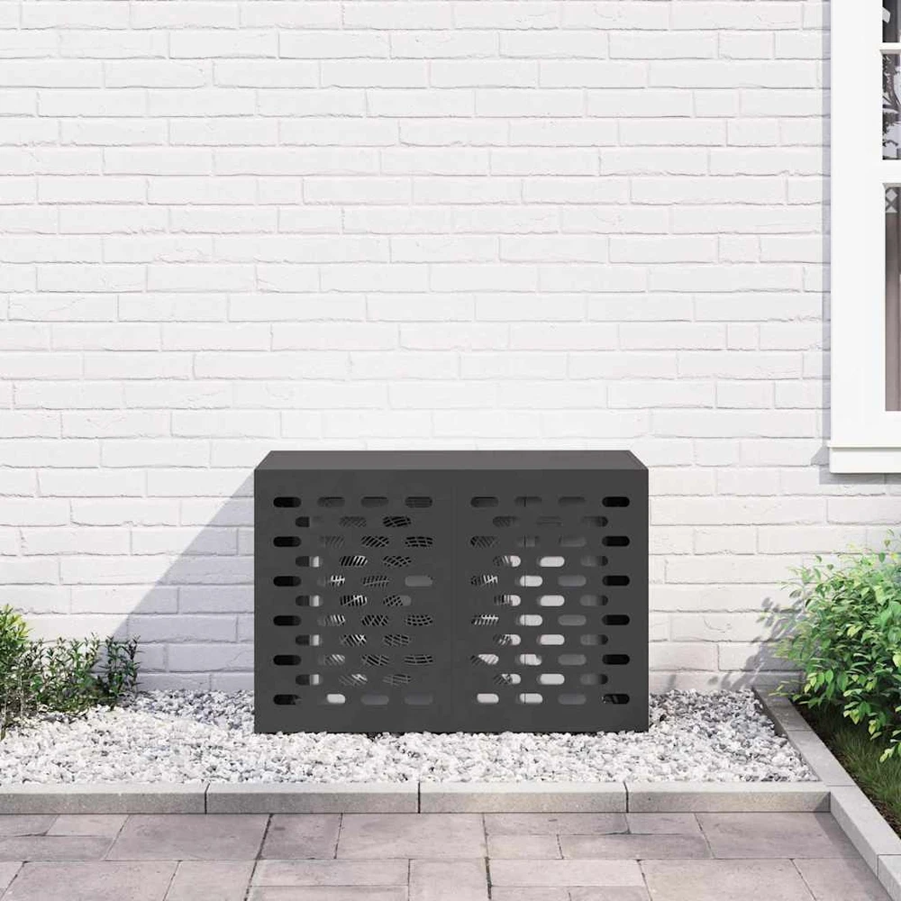 Kondicionierių uždangalas Juoda 90 x 40 x 60 cm Plienas