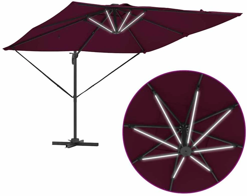 Skėtis nuo saulės Bordo raudona 286 x 284 x 270 cm