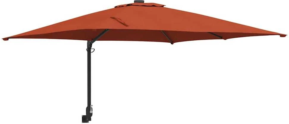 Sodo skėtis 248,5 x 247,5 x 160 cm Poliesteris ir plienas