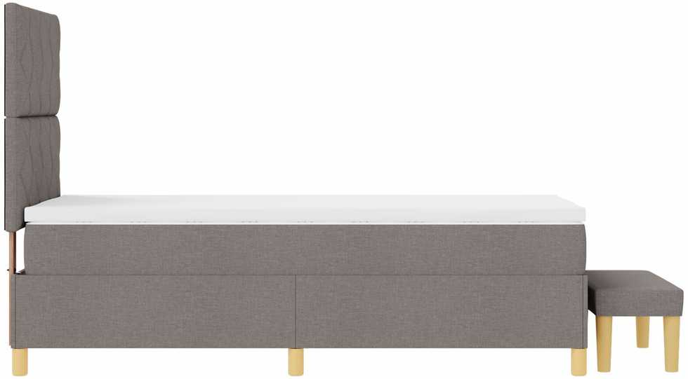Kiemas lova su pagalve Tortora 190 x 90 cm audinys