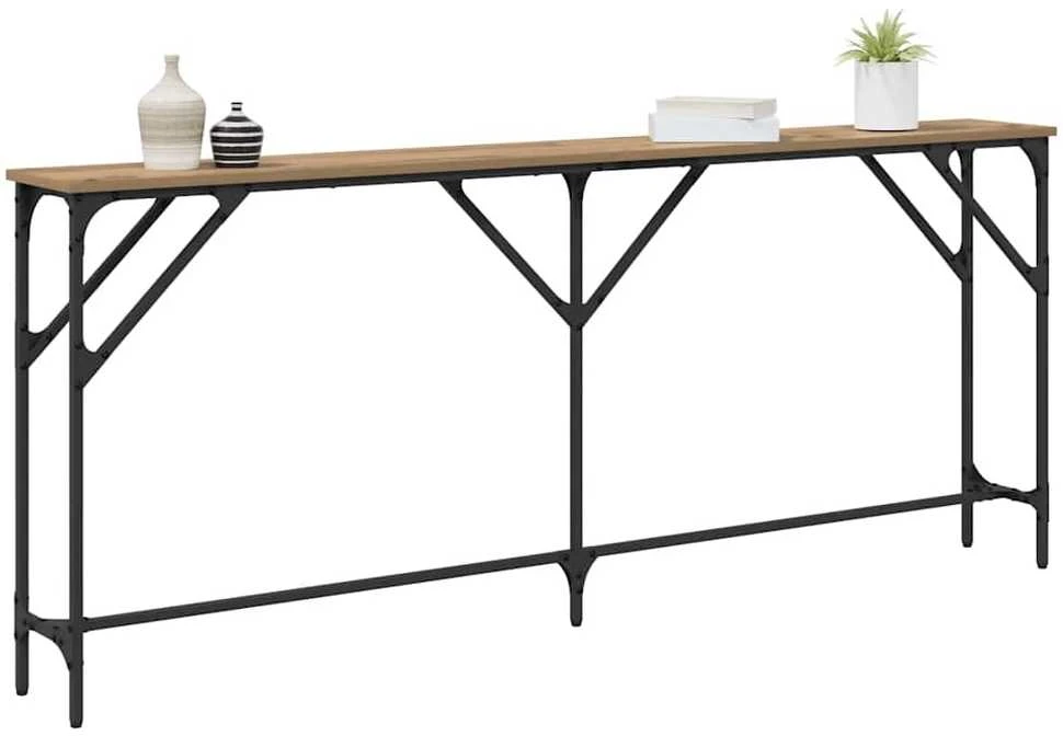 Konsolinis stalas artisano ąžuolo 180 x 23 x 75 cm
