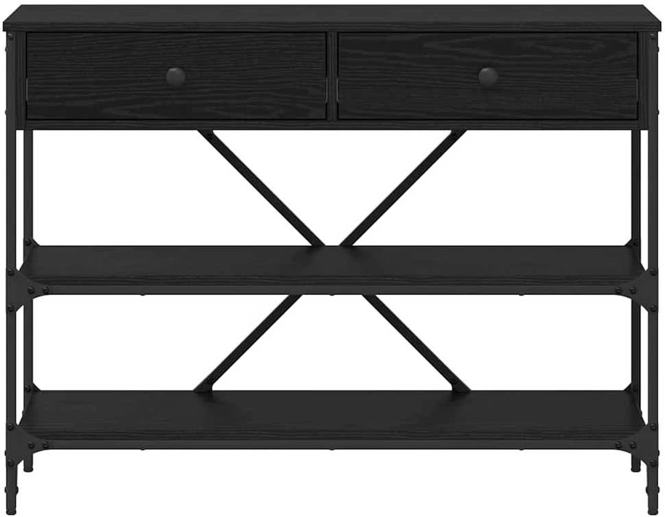 Konsolinis stalas Juodas ąžuolas 100 x 34,5 x 75 cm Medis
