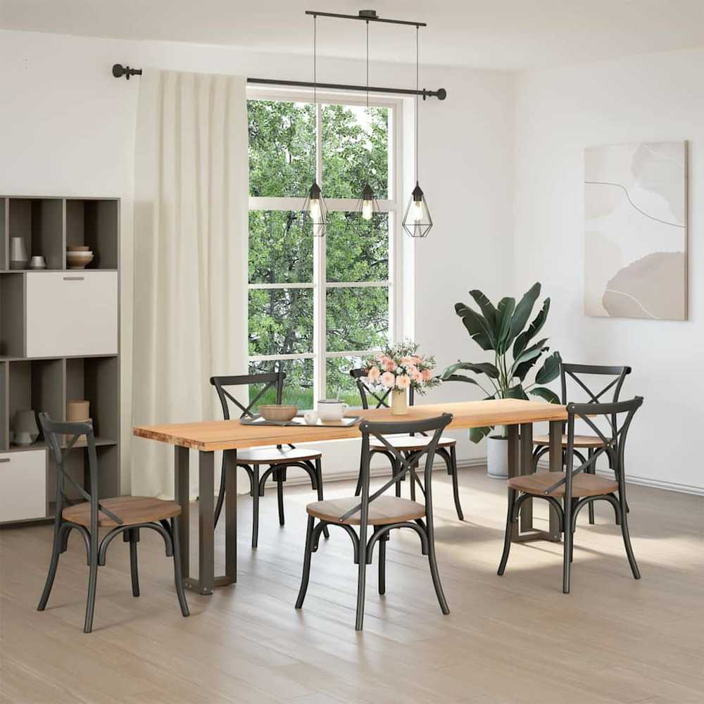 Konsolinio staliuko kojelės, T formos, 2 vnt., juodos, 25x28x(72-73) cm, plienas