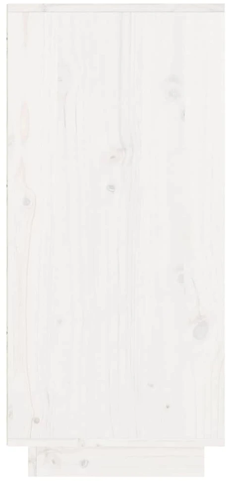 Konsolinė spintelė, balta, 60x34x75cm, pušies medienos masyvas