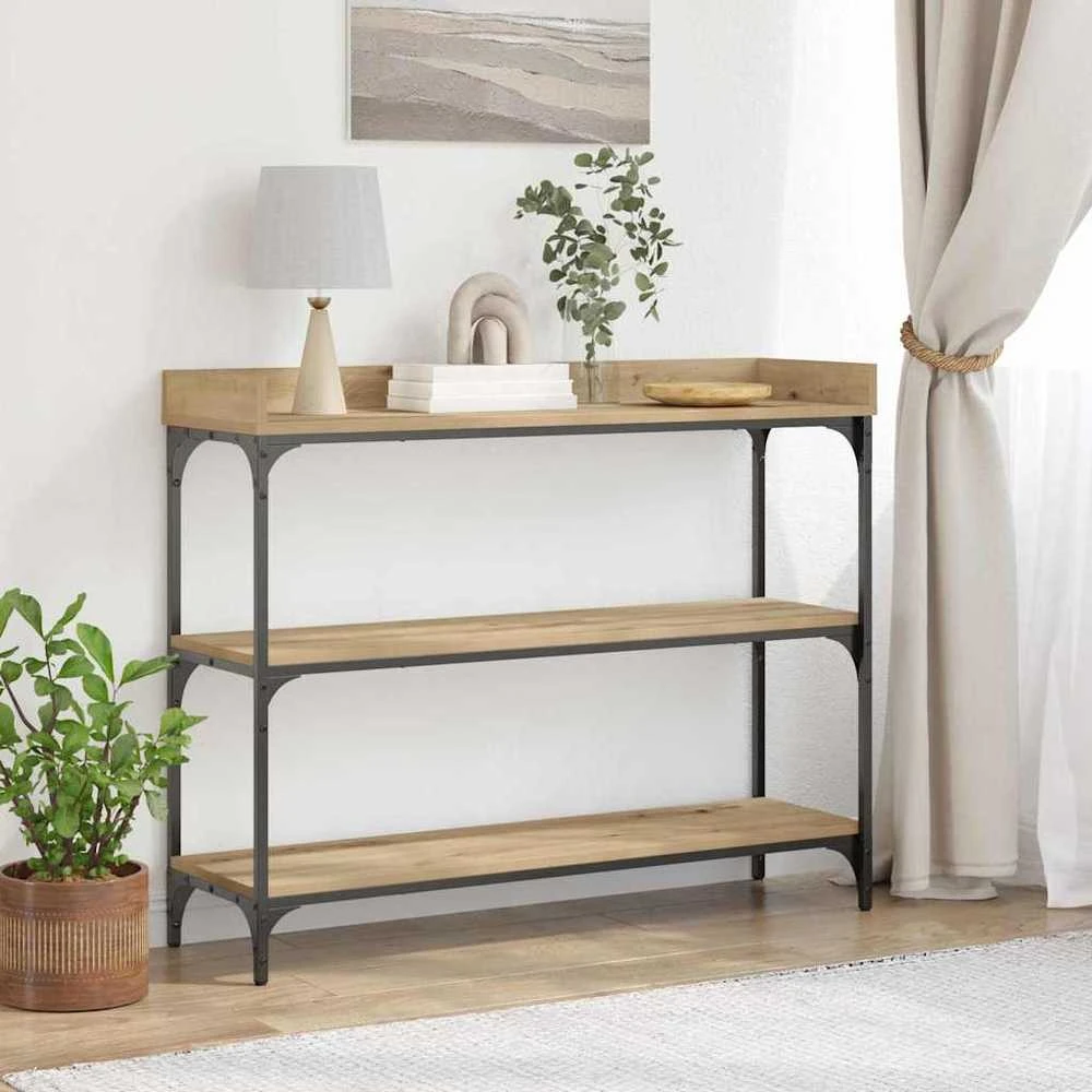Konsolinis stalas artisano ąžuolo 100 x 30 x 80 cm