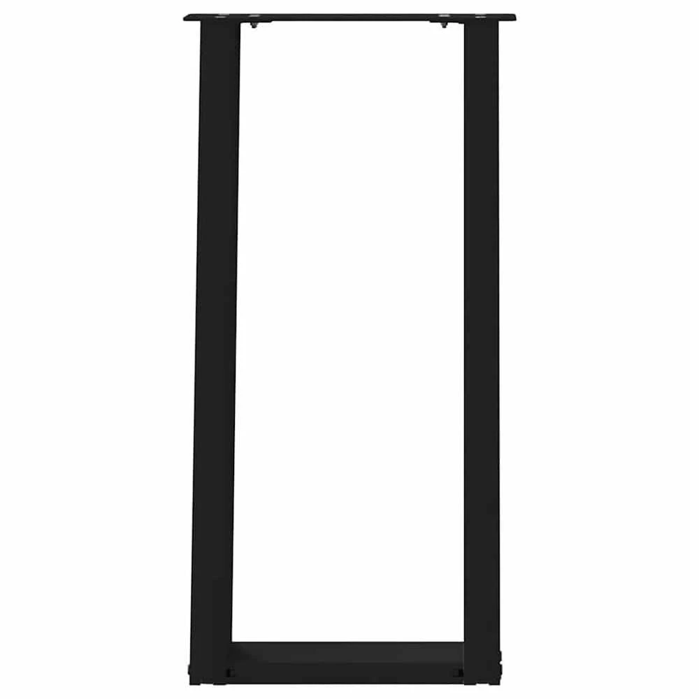 Konsolinio stalo kojelės, U formos, 2 vnt., juodos, 28x(72-73) cm, plienas