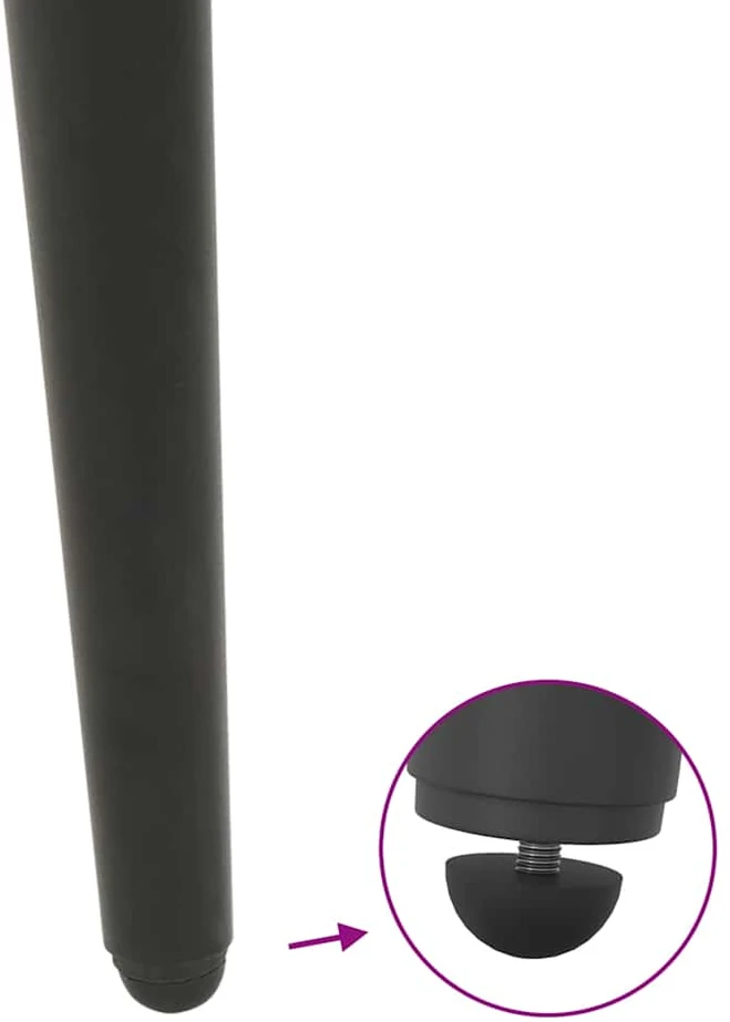Kavos staliuko kojelės, 4 vnt., antracito, 72-73cm, plienas