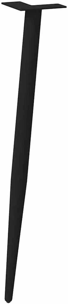 Kavos staliuko kojelės, 4 vnt., juoda, 72-73cm, plienas