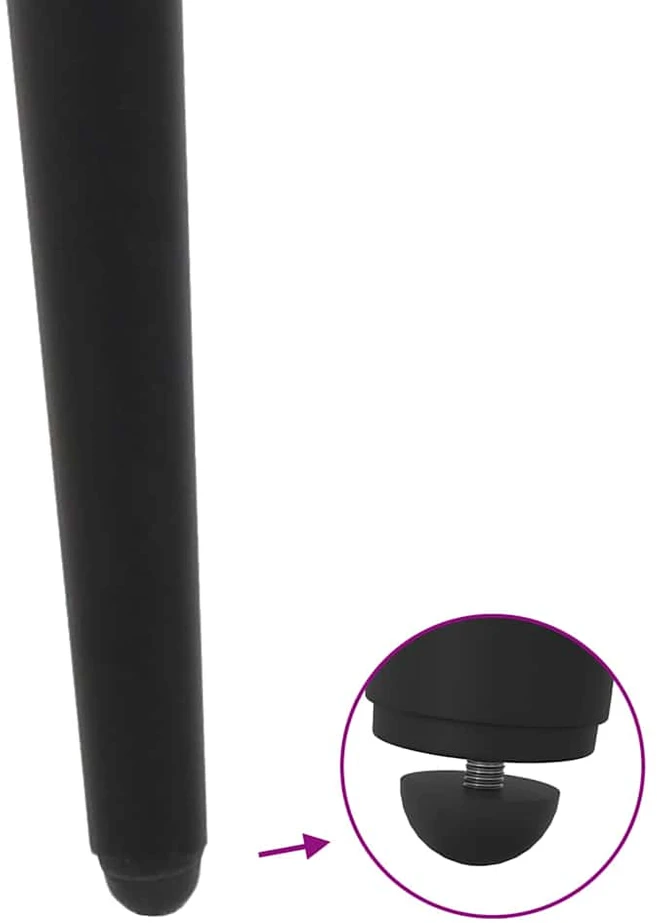 Kavos staliuko kojelės, 4 vnt., juoda, 72-73cm, plienas