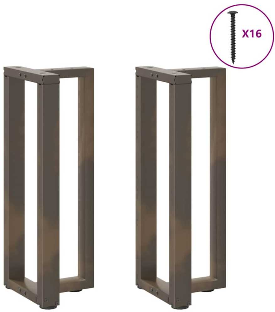 Konsolinio staliuko kojelės, T formos, 2 vnt., juodos, 25x28x(72-73) cm, plienas