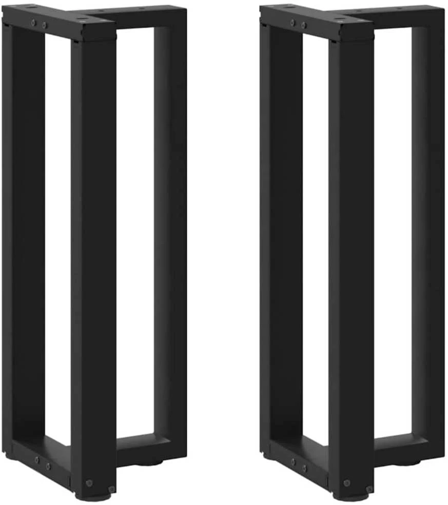 konsolės stalo kojos, T formos, 2 vnt., juoda, 20x28x(72-73)cm