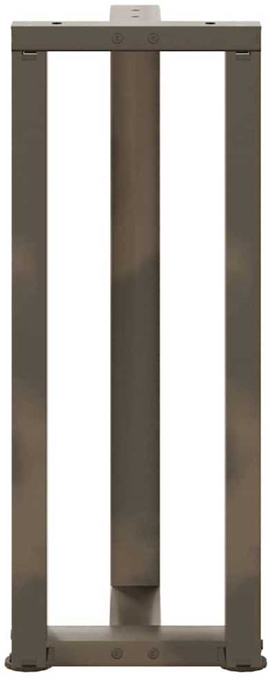 Konsolinio staliuko kojelės, T formos, 2 vnt., juodos, 25x28x(72-73) cm, plienas