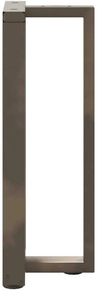 Konsolinio staliuko kojelės, T formos, 2 vnt., juodos, 38x25x(72-73) cm, plienas