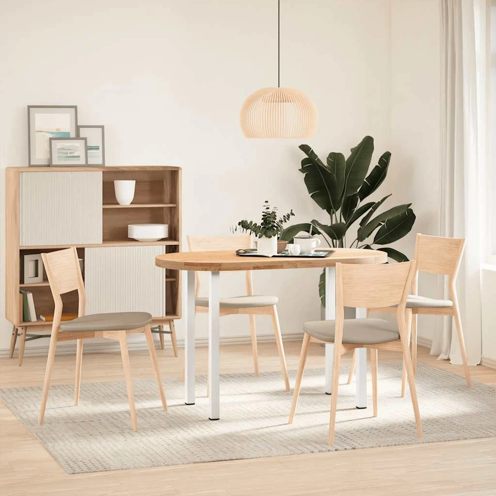 Konsolinio stalo kojelės, 4 vnt., baltos, 72-74 cm, plienas