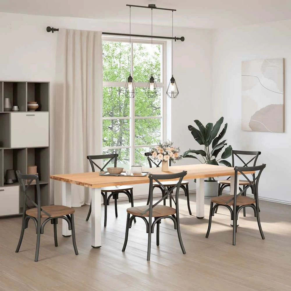 Konsolinio stalo kojelės, 4 vnt., baltos, 72-74 cm, plienas