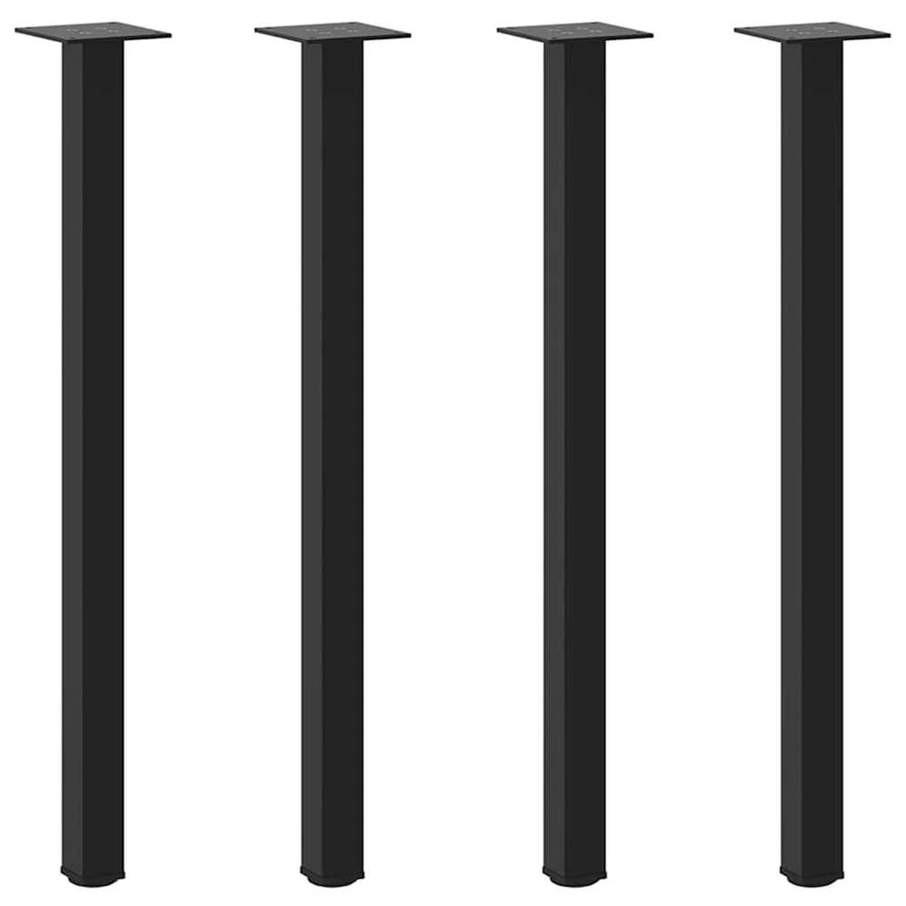 Konsolinio stalo kojelės, 4 vnt., juodos, 72-74 cm, plienas