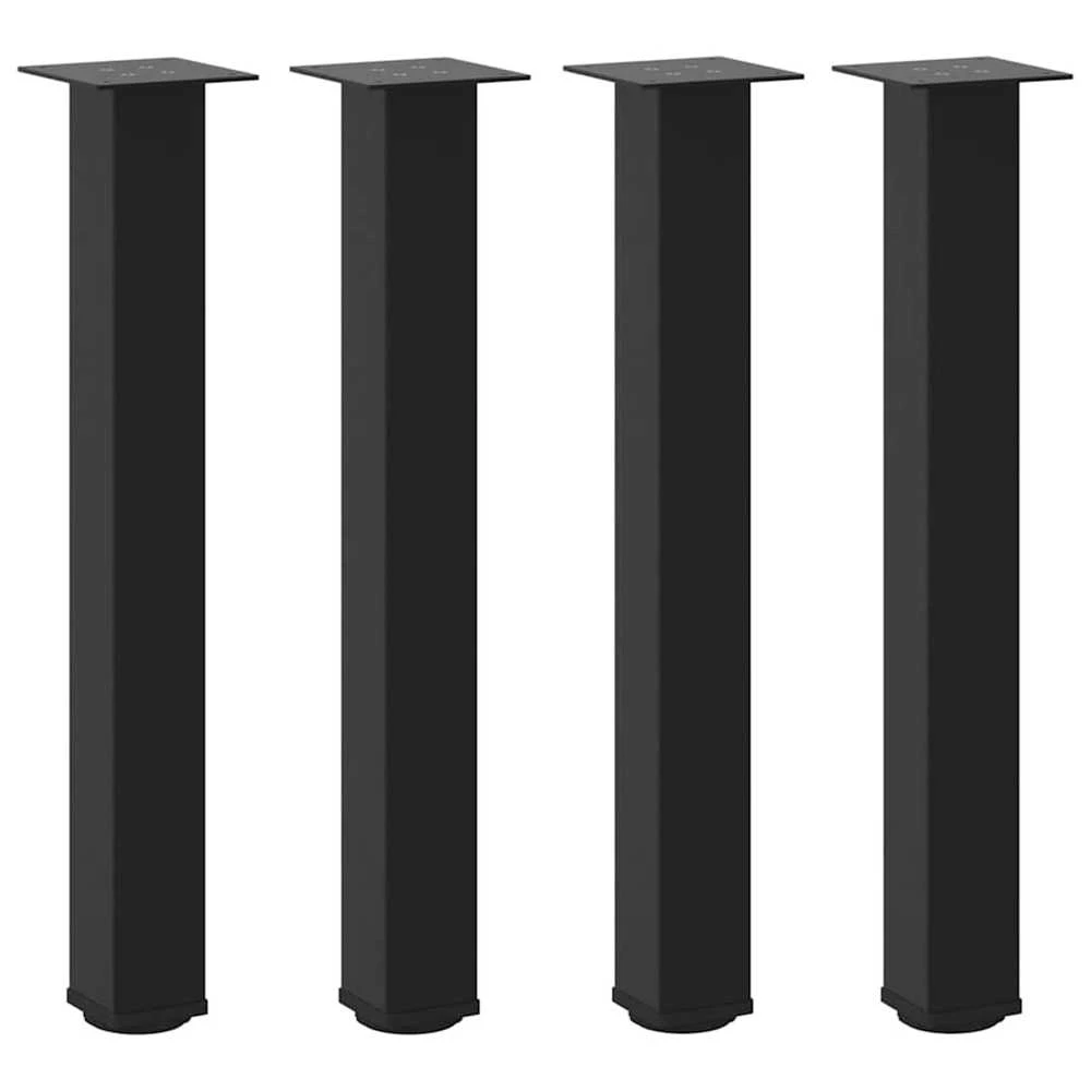 Konsolinio stalo kojelės, 4 vnt., juodos, 72-74 cm, plienas