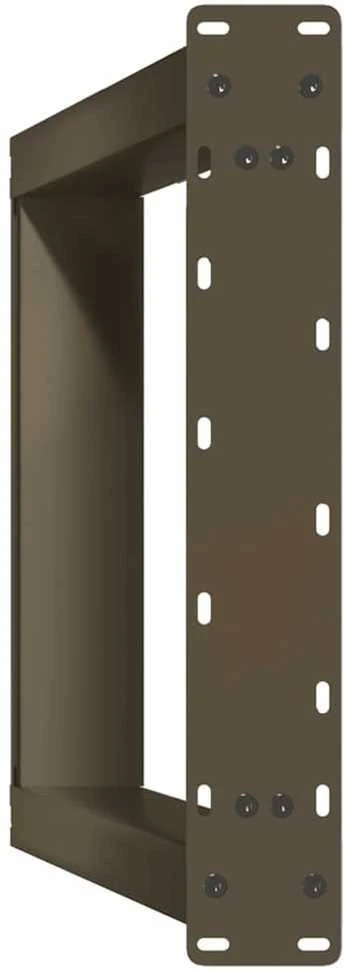 Konsolinio stalo kojelės, U formos, 2 vnt., natūralus plienas, 38x(72-73) cm, plienas