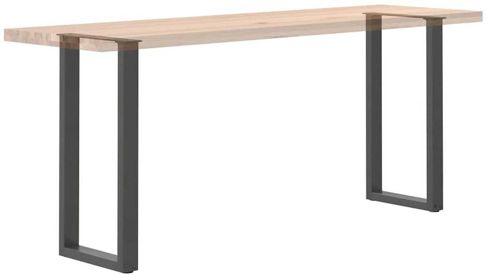 Konsolinio stalo kojelės, U formos, 2 vnt., antracito spalvos, 28x(72-73) cm, plienas