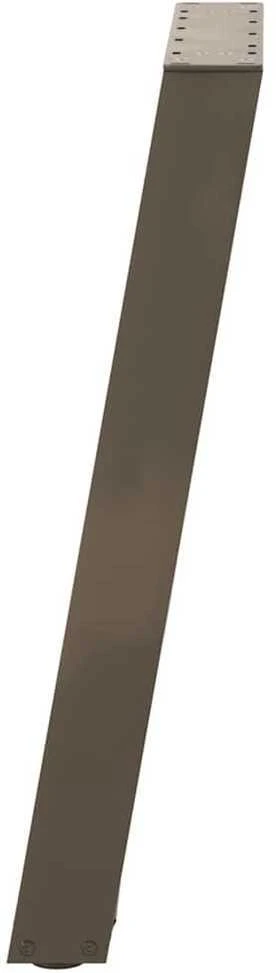 Konsolinio stalo kojelės, U formos, 2 vnt., natūralus plienas, 38x(72-73) cm, plienas