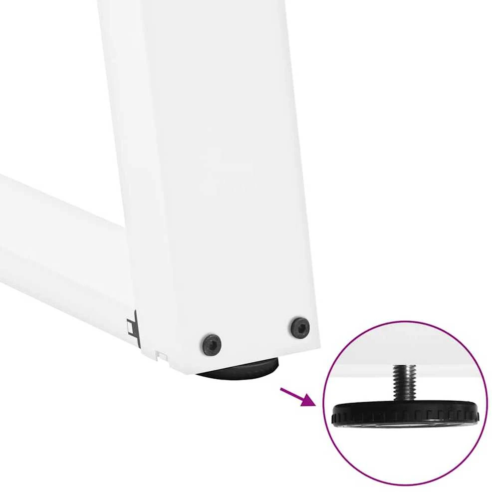 Konsolinio stalo kojelės, U formos, 2 vnt., baltos, 38x(72-73) cm, plienas