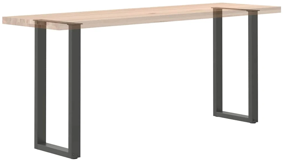Konsolinio stalo kojelės, U formos, 2 vnt., antracito spalvos, 28x(72-73) cm, plienas