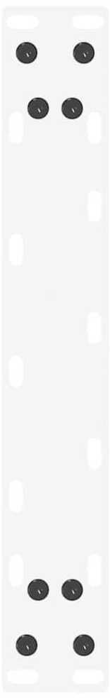 Konsolinio stalo kojelės, U formos, 2 vnt., baltos, 28x(72-73) cm, plienas