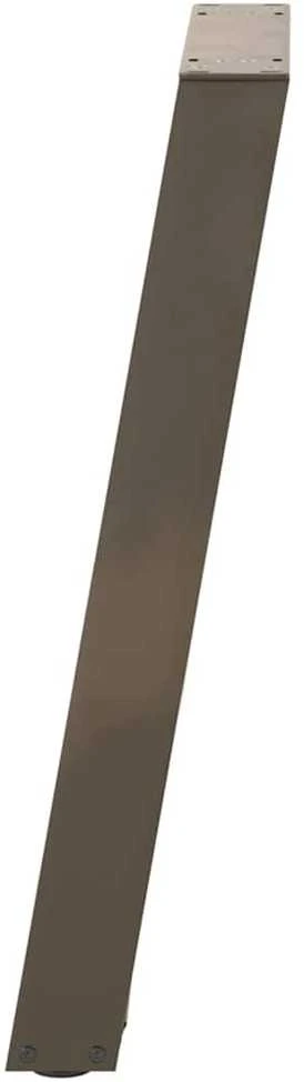 Konsolinio stalo kojelės, U formos, 2 vnt., natūralus plienas, 28x(72-73) cm, plienas