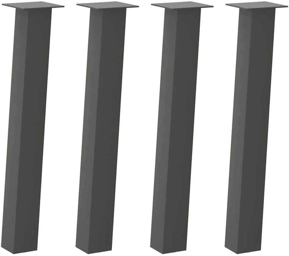 Konsolinio stalo kojos, 4 vnt., antracito spalvos, 72 cm, plienas