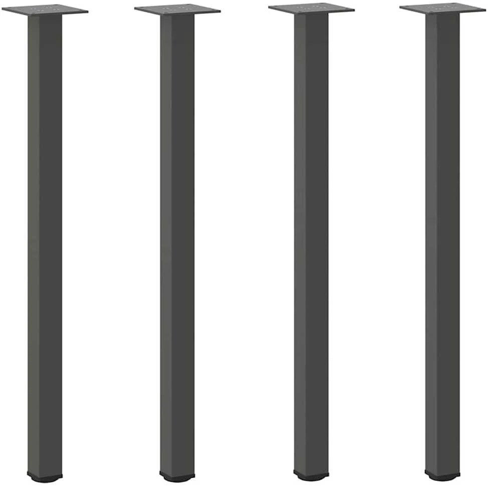 Konsolinio stalo kojos, 4 vnt., antracito spalvos, 72-74 cm, plienas