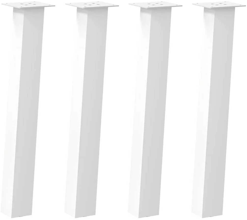 Konsolinio stalo kojos, 4 vnt., baltos, 72 cm, plienas