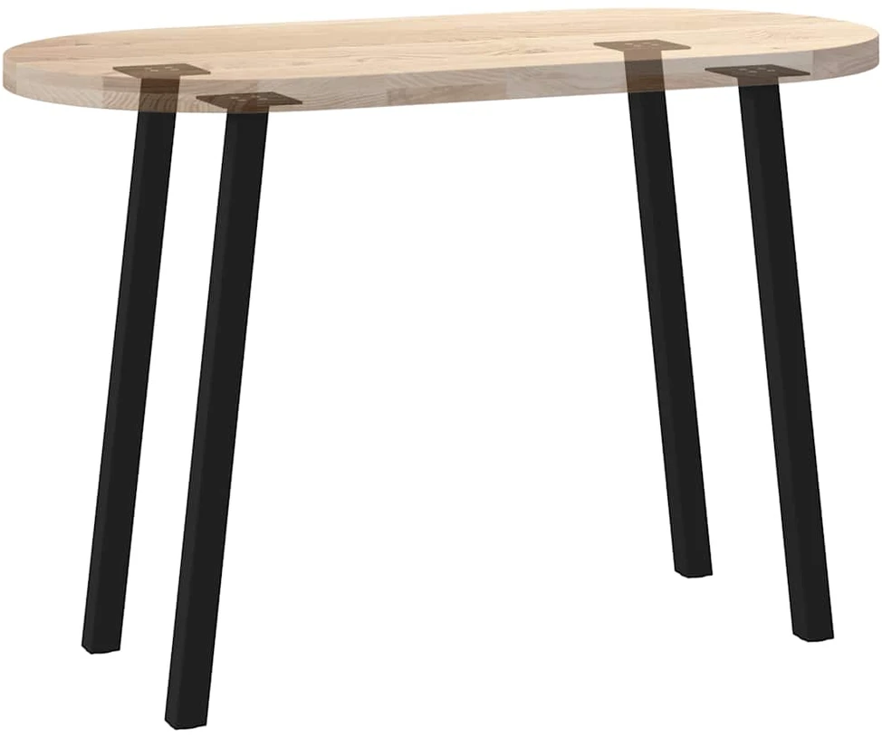 Konsolinio stalo kojos, 4 vnt., juodos, 72 cm, plienas