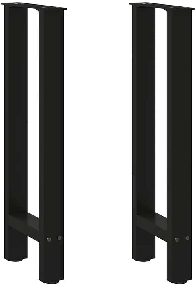 Kavos staliuko kojelės, juoda, 2 vnt., 28x(72-73)cm, plienas