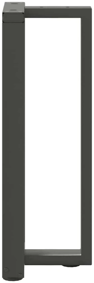 Konsolinio stalo kojos, T formos, 2 vnt., antracito spalvos, 25x28x(72-73) cm, plienas