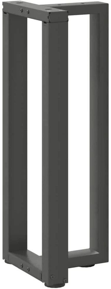 Konsolinio stalo kojos, T formos, 2 vnt., antracito spalvos, 25x28x(72-73) cm, plienas