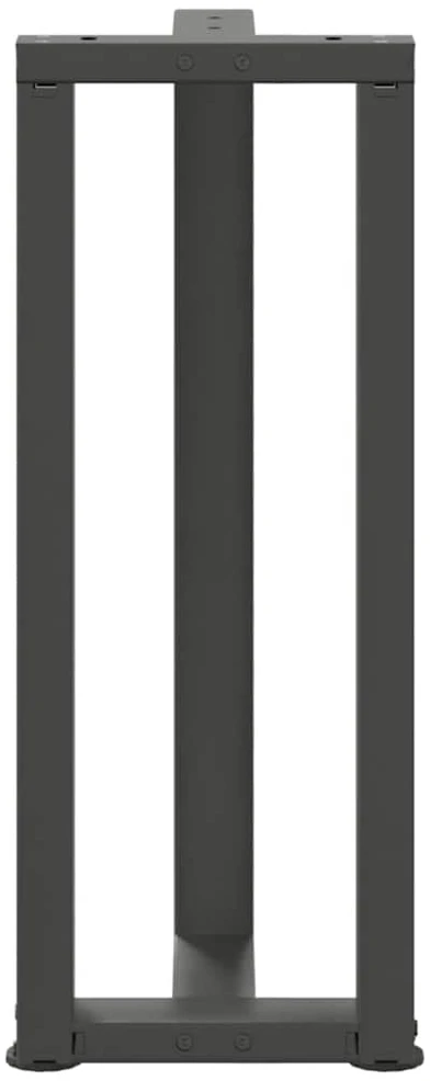 Konsolinio stalo kojos, T formos, 2 vnt., antracito spalvos, 25x28x(72-73) cm, plienas