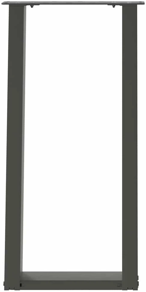 Konsolinio stalo kojos, U formos, 2 vnt., antracito spalvos, 38x(72-73) cm, plienas