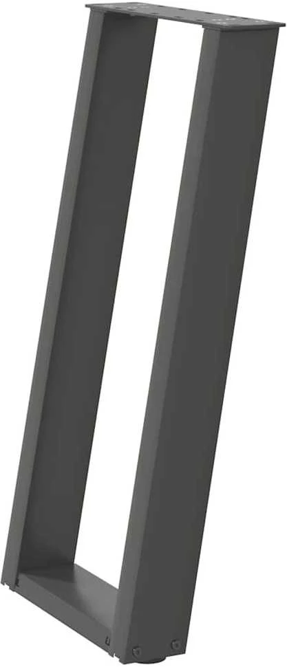 Konsolinio stalo kojos, U formos, 2 vnt., antracito spalvos, 38x(72-73) cm, plienas