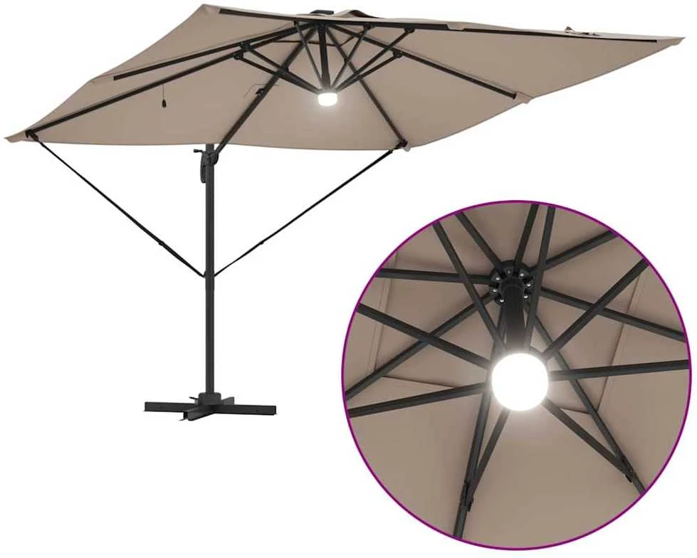 Roma Parasol 286 x 284 x 270 cm Aliuminis ir poliesteris