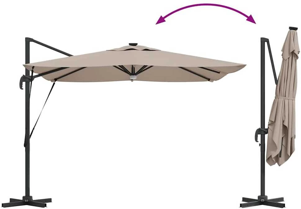 Roma Parasol 286 x 284 x 270 cm Aliuminis ir poliesteris