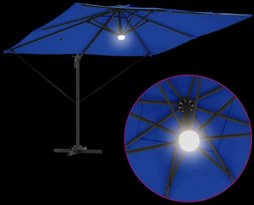 Roma Parasol Mėlyna 286 x 284 x 270 cm Aliuminis ir poliesteris