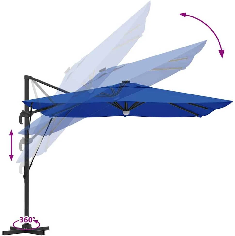 Roma Parasol Mėlyna 286 x 284 x 270 cm Aliuminis ir poliesteris