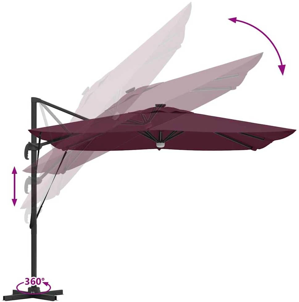 Roma Parasol Raudona 286 x 284 x 270 cm